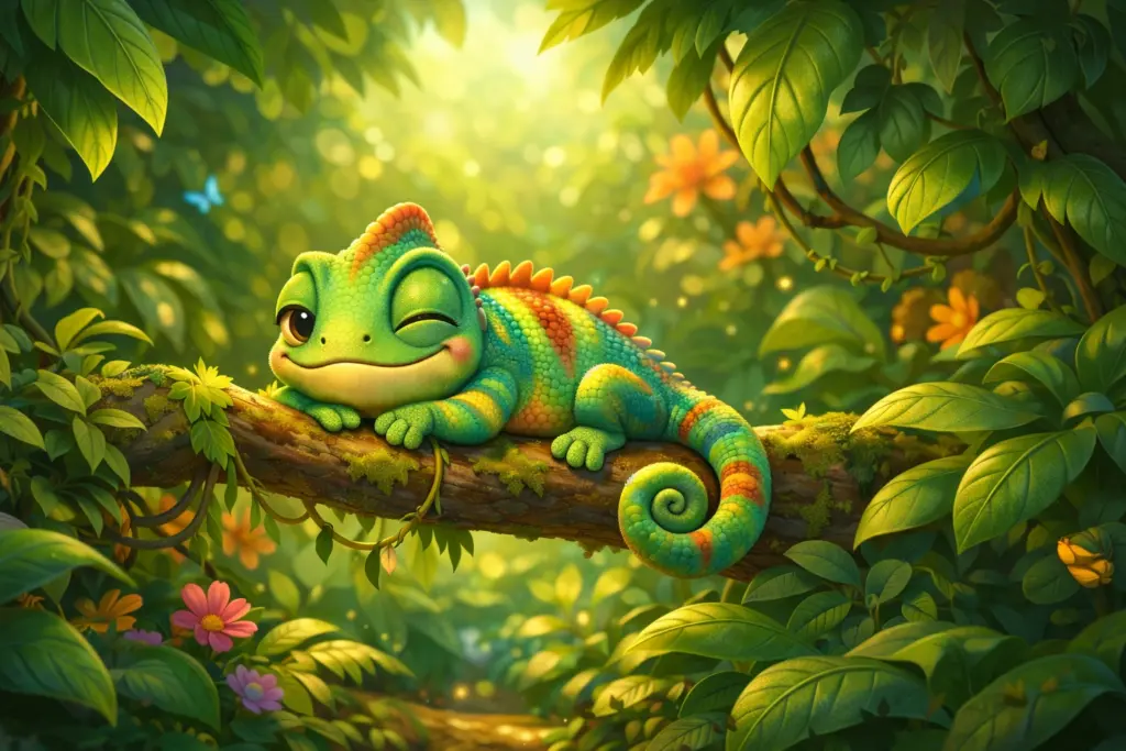 Relaxed Chameleon as Hero-Image